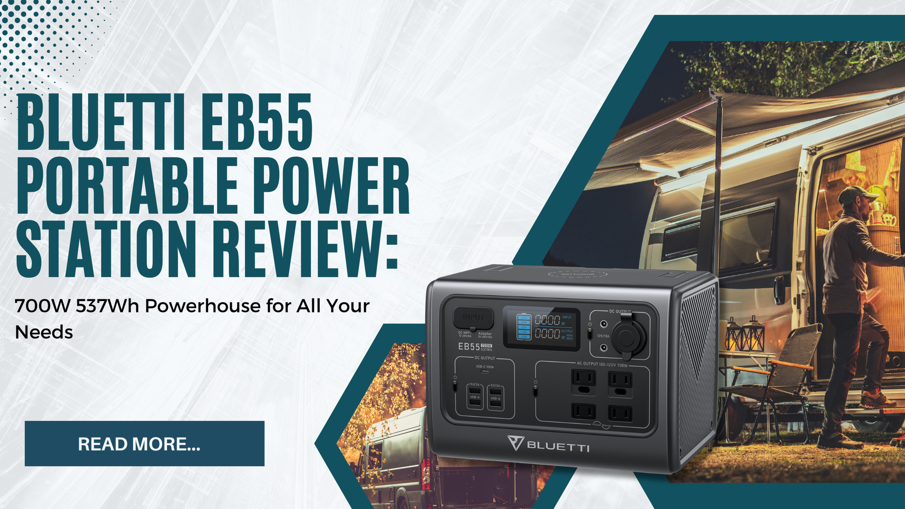 BLUETTI EB55 Portable Power Station Review: 700W 537Wh Powerhouse for All Your Needs