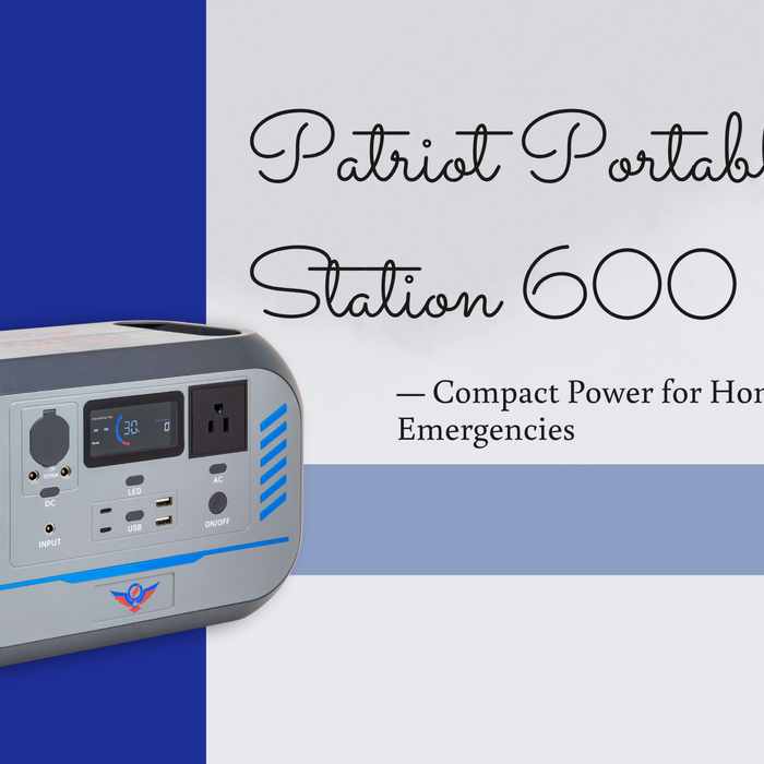 Patriot Portable Power Station 600 — Compact Power for Home, Travel, and Emergencies