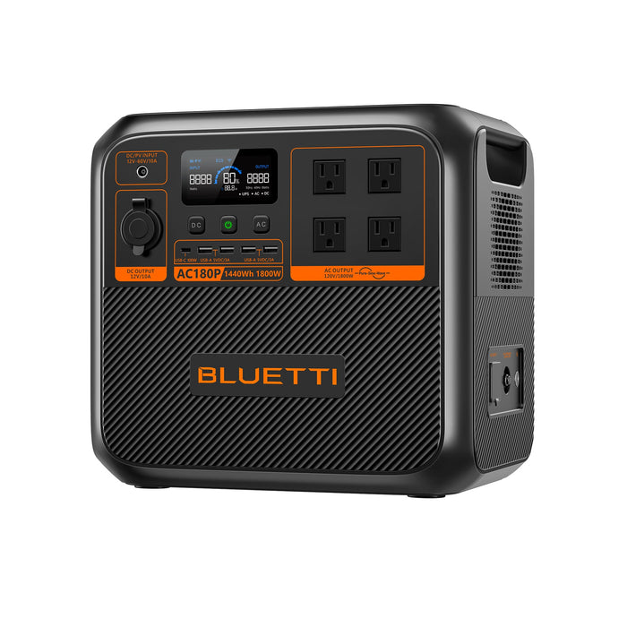 BLUETTI AC180P Solar Portable Power Station | 1,800W 1,440Wh