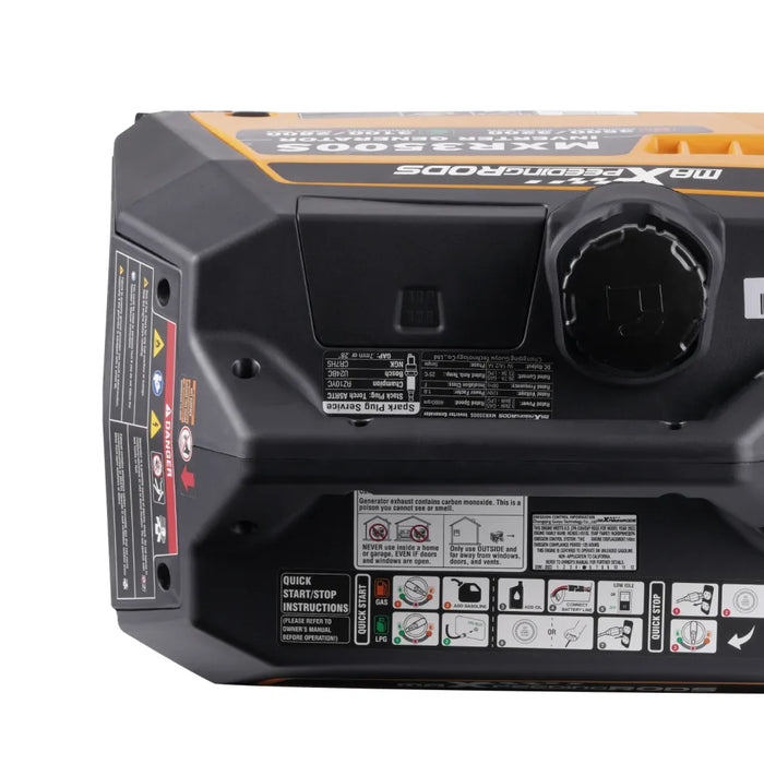 MaXpeedingrods 3500W Portable Super Quiet Dual Fuel Inverter Generator Electric Start Gas / LPG