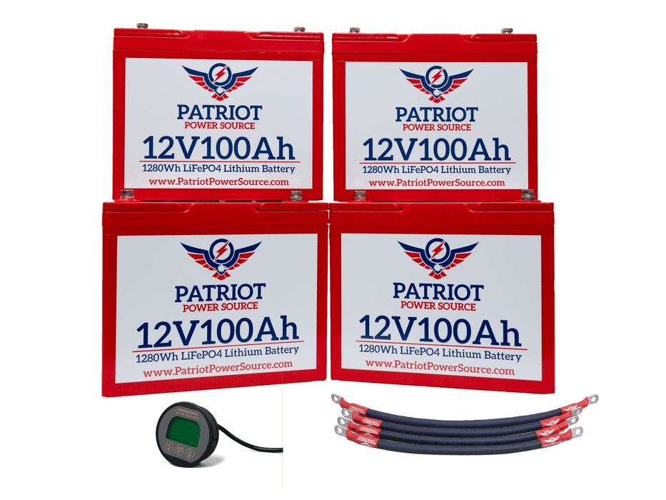 Patriot Power Source 12V 400Ah / 48V 100Ah Battery Bundle Kit for Marine / RV