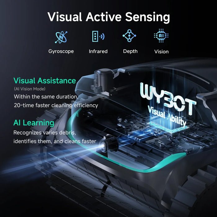 WYBOT M2 Vision Tech High-End Cordless Robotic Pool Cleaner