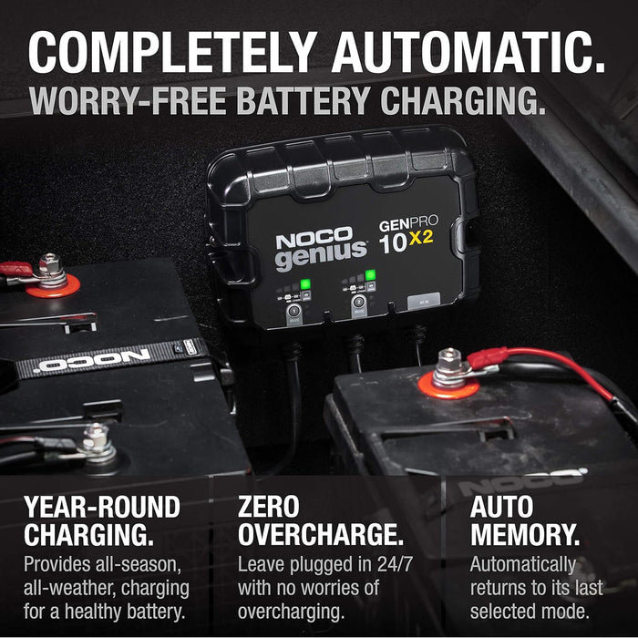 Patriot Power Source NOCO GENPRO 10X2 20A 2-Bank Lithium Battery Smart Charger