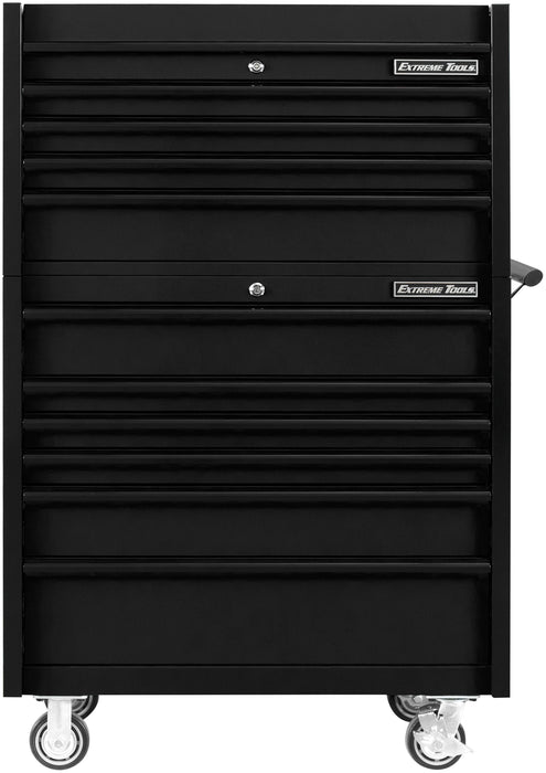 Extreme Tools DX Series 41in W x 25in D 4 Drawer Top Chest and 6 Drawer Roller Cabinet Combo with Drawer Pulls