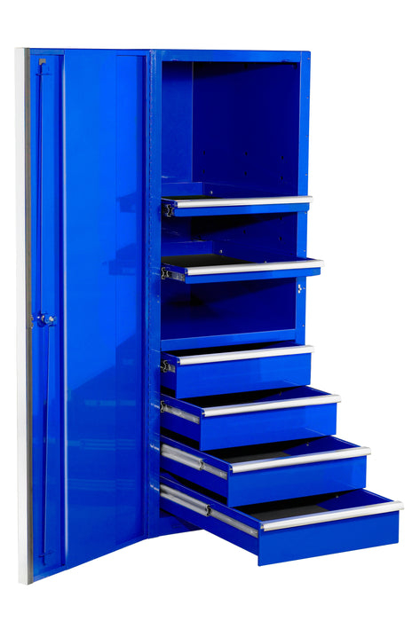 Extreme Tools EXQ Series 24in W x 30in D 4 Drawer and 3 Shelf Professional Side Cabinet with Handles