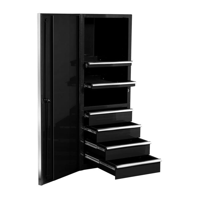 Extreme Tools EXQ Series 24in W x 30in D 4 Drawer and 3 Shelf Professional Side Cabinet with Handles