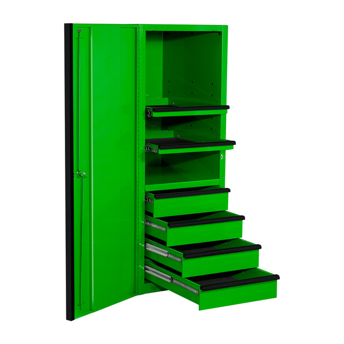 Extreme Tools EXQ Series 24in W x 30in D 4 Drawer and 3 Shelf Professional Side Cabinet with Handles