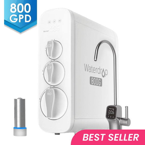 Waterdrop Filter Tankless Reverse Osmosis Water Filter System, 800GPD