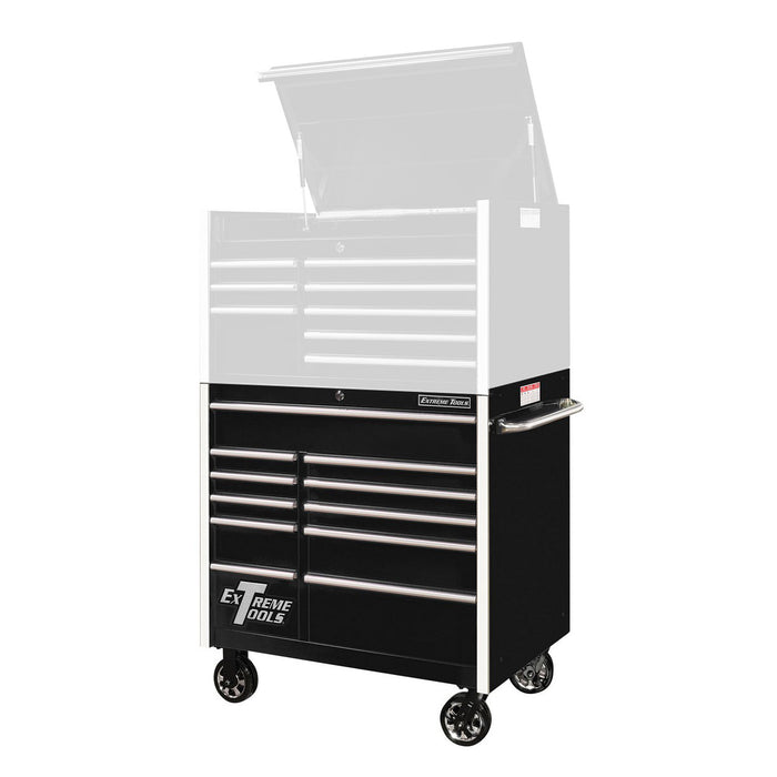 Extreme Tools RX Series 41in W x 25in D 11 Drawer Roller Cabinet with Chrome Drawer Pulls