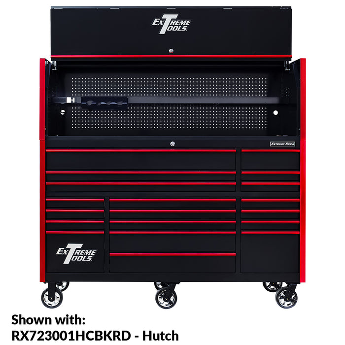 Extreme Tools RX Series 72in W x 30in D 19-Drawer Roller Cabinet 250 lb. Slides with Black Drawer Pulls