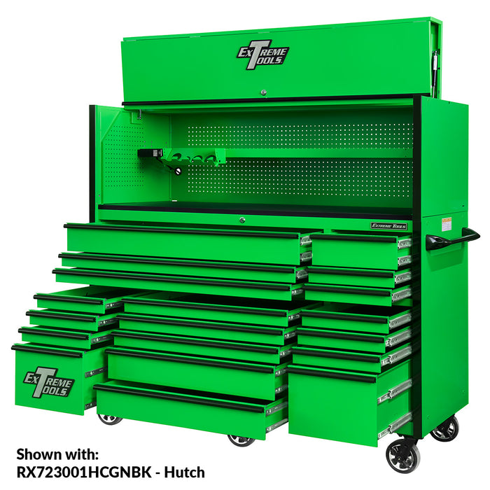 Extreme Tools RX Series 72in W x 30in D 19-Drawer Roller Cabinet 250 lb. Slides with Black Drawer Pulls