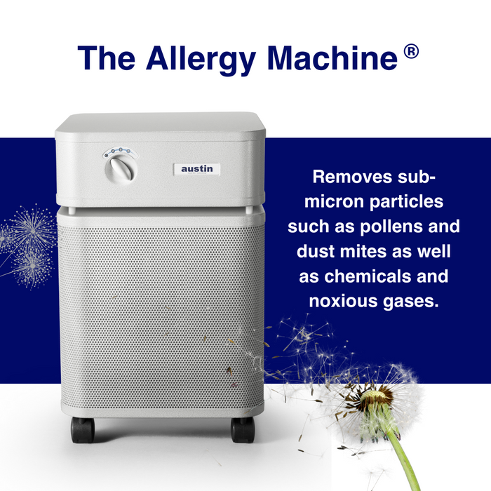Austin Air “Allergy Machine” Air Purifier - removes submicron particles such as pollens and dust mites