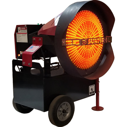 SUNFIRE SF150 Portable Radiant Heater, Max Heat Output 150,000 BTU/Hr - right angled frontview