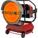 SUNFIRE SF80 Portable Radiant Heater, Dual Fuel Radiator, Max Heat Output 80,000 BTU/Hr frontview angled to the left