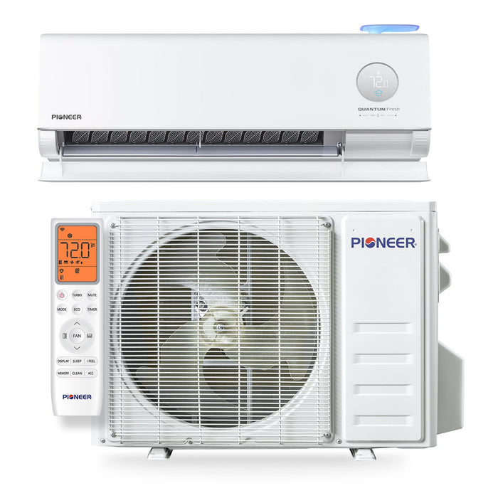 Pioneer® Quantum Fresh™ 12,000 BTU 24 SEER2 High-Wall Ductless Mini-Split Fresh Air Conditioner Inverter Heat Pump Full Set
