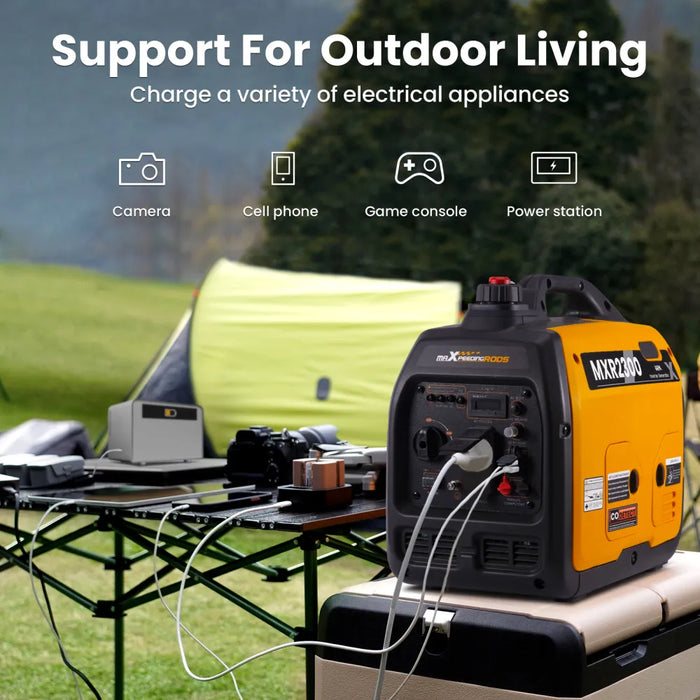 MaXpeedingrods Portable Inverter Generator 2300-Watt Gas Powered Quiet Device