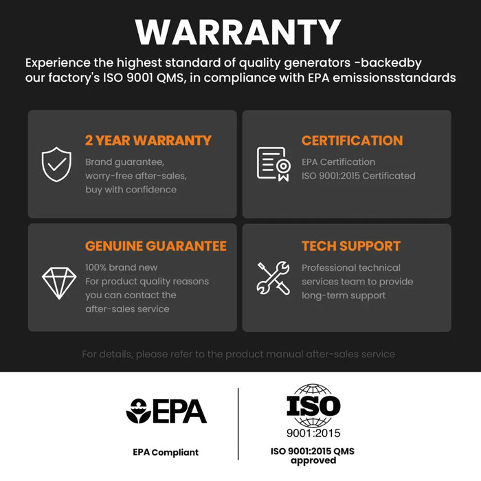 MaXpeedingrods 2350W Portable Inverter Generator Lightweight Gasoline Power Equipment
