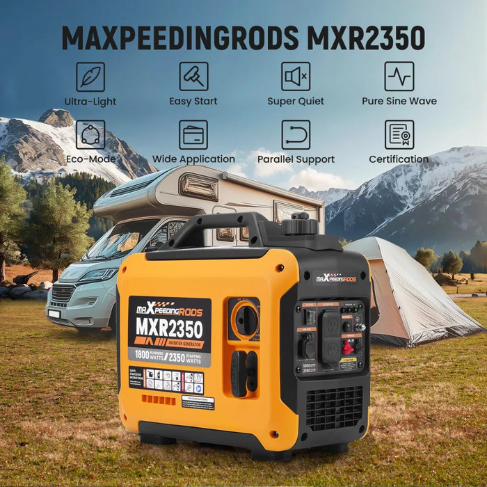 MaXpeedingrods 2350W Portable Inverter Generator Lightweight Gasoline Power Equipment