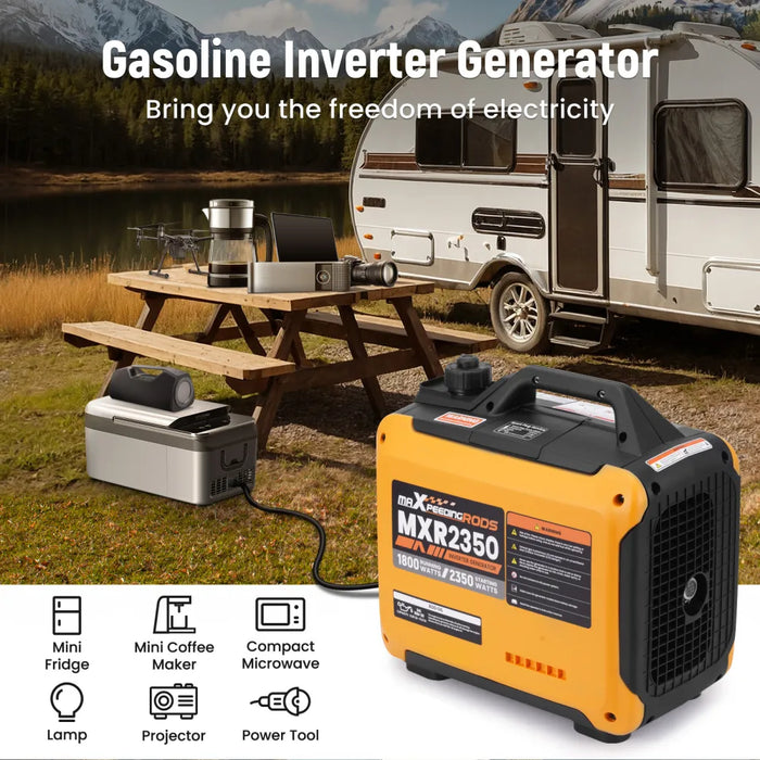 MaXpeedingrods 2350W Portable Inverter Generator Lightweight Gasoline Power Equipment