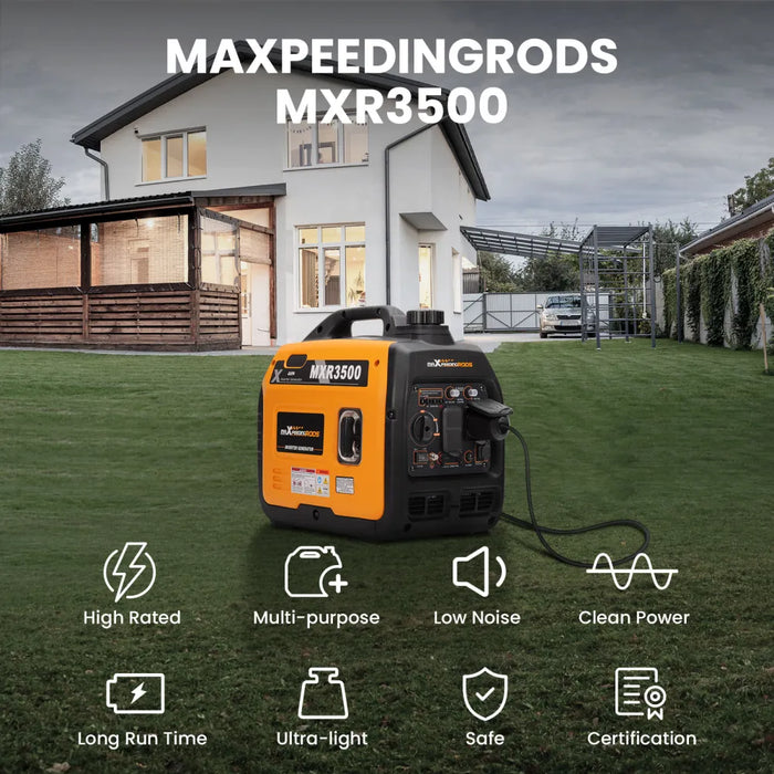 MaXpeedingrods Gas Powered 3500-Watt Portable Inverter Generator Quiet Generator