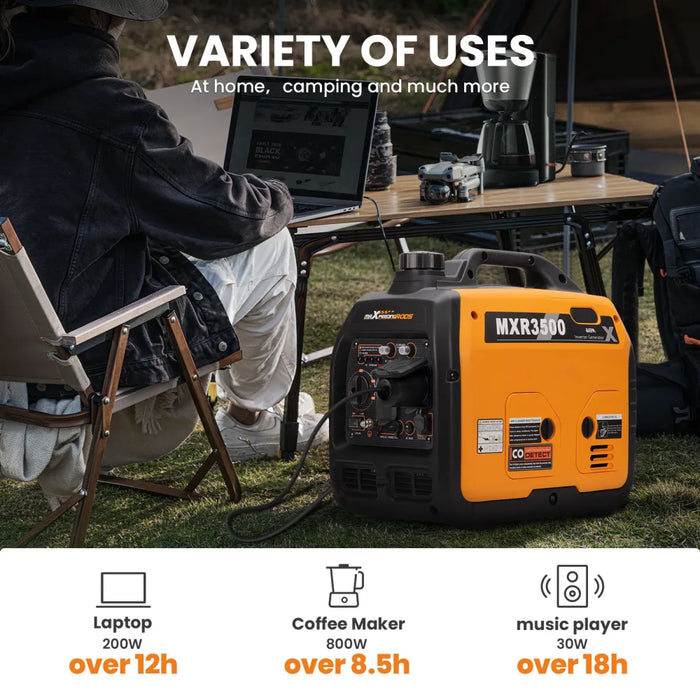 MaXpeedingrods Gas Powered 3500-Watt Portable Inverter Generator Quiet Generator