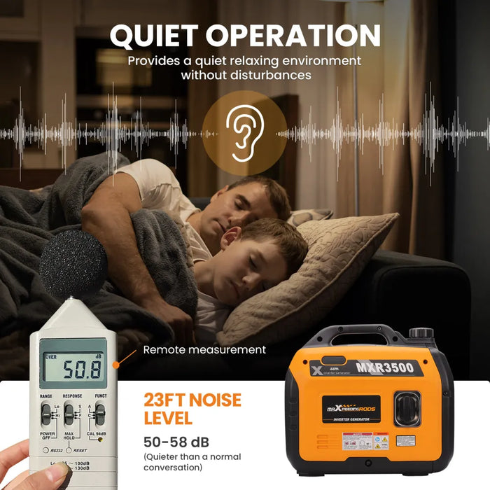 MaXpeedingrods Gas Powered 3500-Watt Portable Inverter Generator Quiet Generator