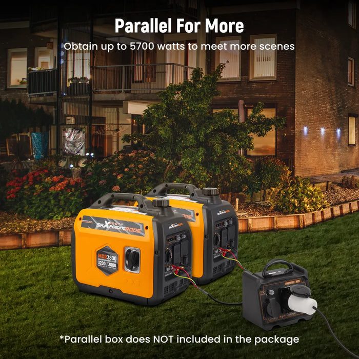 MaXpeedingrods Gas Powered 3.8KW Portable Inverter Generator Super Quiet 58dB Home Backup