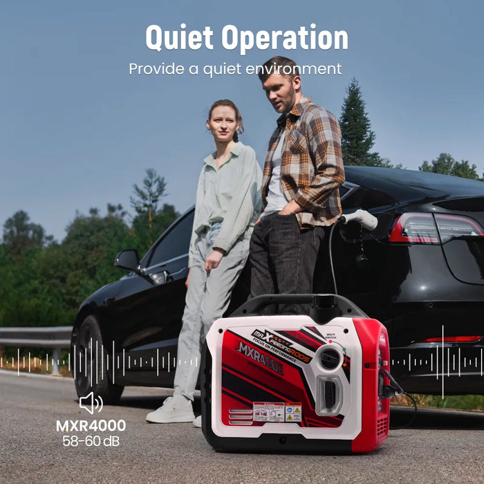 MaXpeedingrods 4000W Gas Generator Inverter Portable for Home Camping EV-Charging w/ Bluetooth