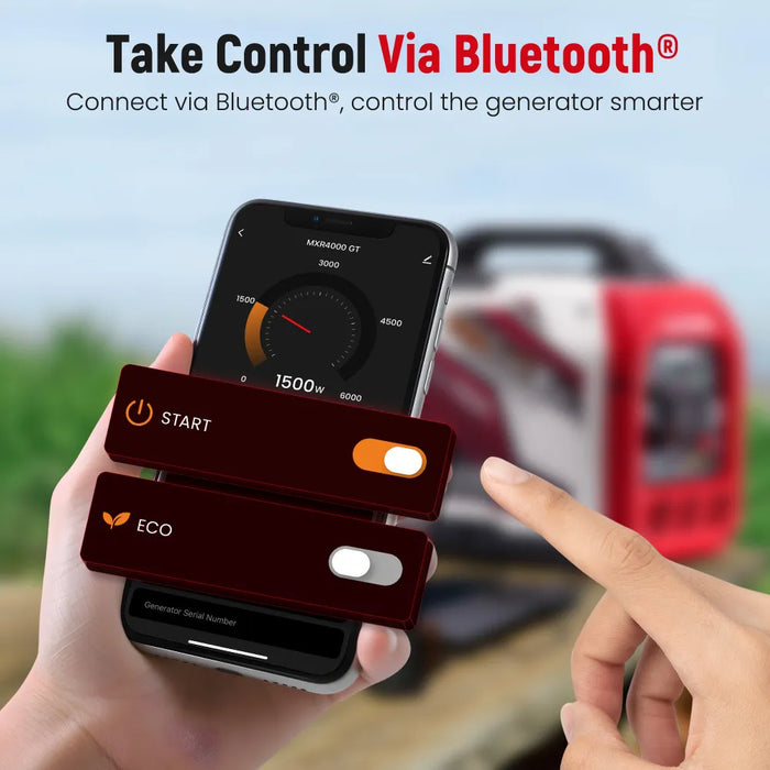 MaXpeedingrods 4000 Watt Portable Dual Fuel Propane/Gas Generator Inverter Bluetooth E-Start