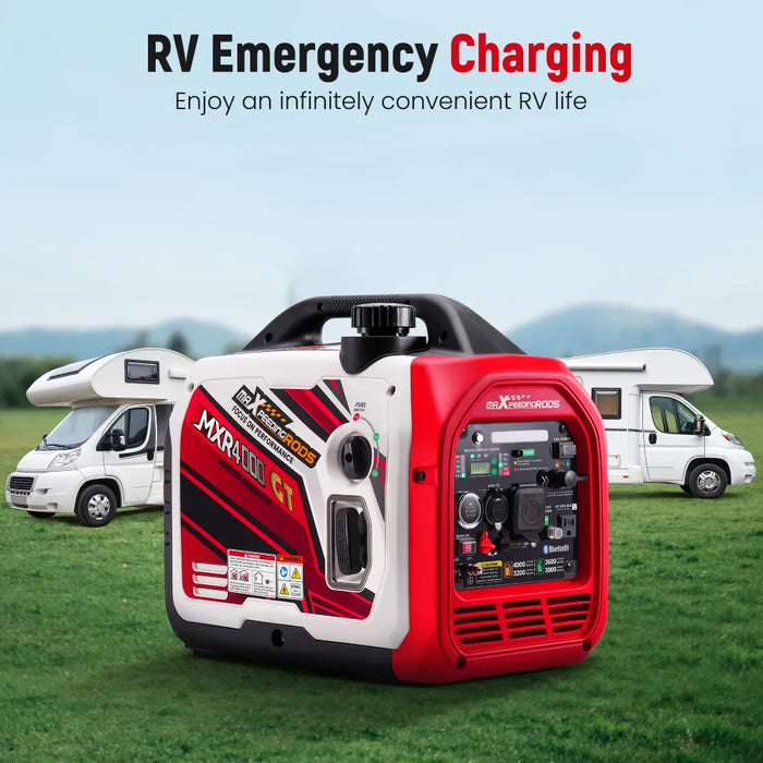 MaXpeedingrods 4000 Watt Portable Dual Fuel Propane/Gas Generator Inverter Bluetooth E-Start