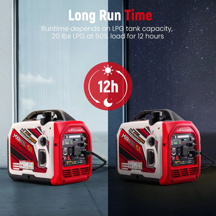 MaXpeedingrods 4000 Watt Portable Dual Fuel Propane/Gas Generator Inverter Bluetooth E-Start
