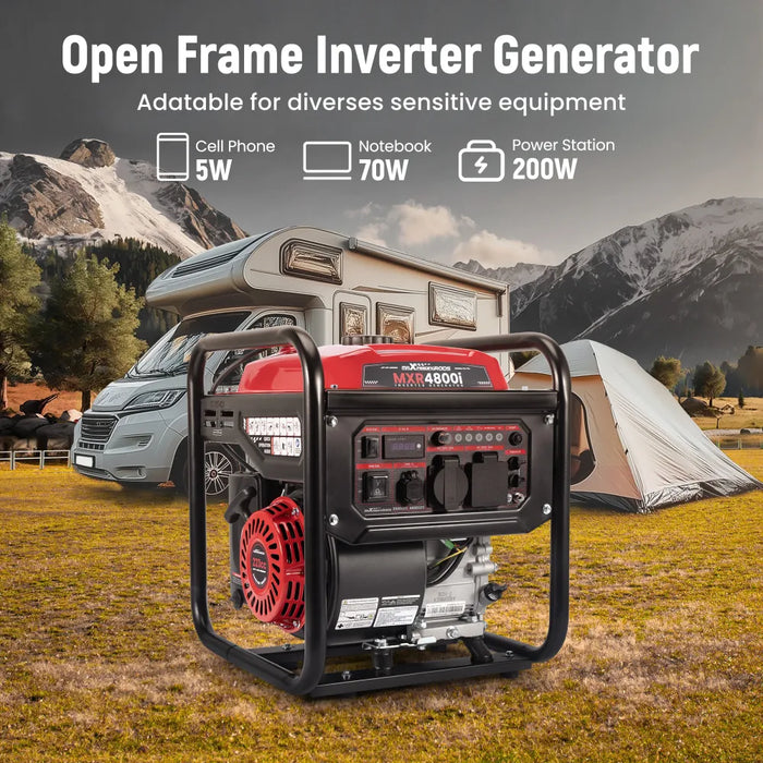 MaXpeedingrods 4800W Peak 3500W Rated Portable Generator with Low Oil Alert Parallel Ready