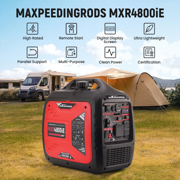 MaXpeedingrods 4.8KW Portable Inverter Generator Gas Powered Quiet