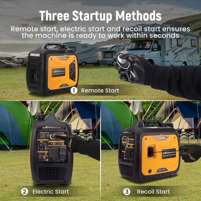 MaXpeedingrods 5KW Portable Inverter Generator Gas Powered Quiet