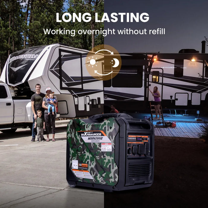 MaXpeedingrods Gas Powered 5500-Watt Portable Inverter Generator Super Quiet 68dB Home Backup