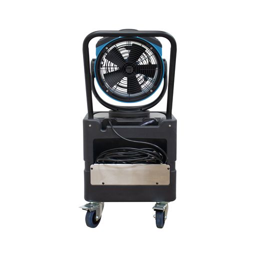 XPOWER FM-68WK Multipurpose Oscillating 3 Speed Outdoor Cooling Misting Fan with Built-In Water Pump, Hose, and WT-45 Mobile Water Reservoir Tank - backview