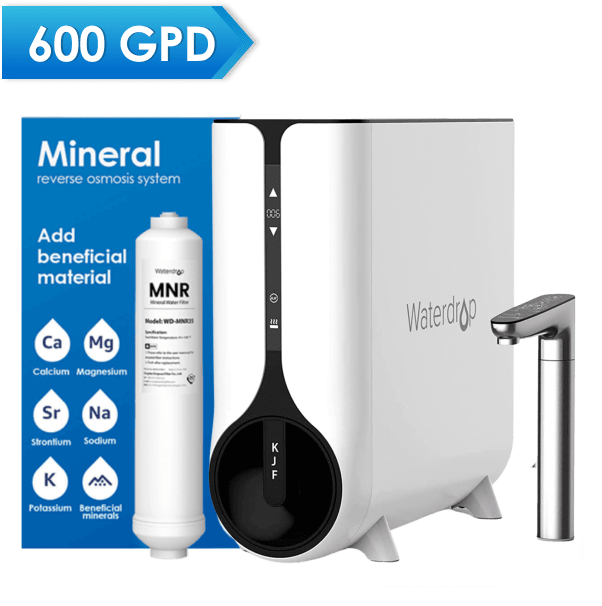 Waterdrop Filter Reverse Osmosis System Instant Hot Water Disperser System, 600GPD